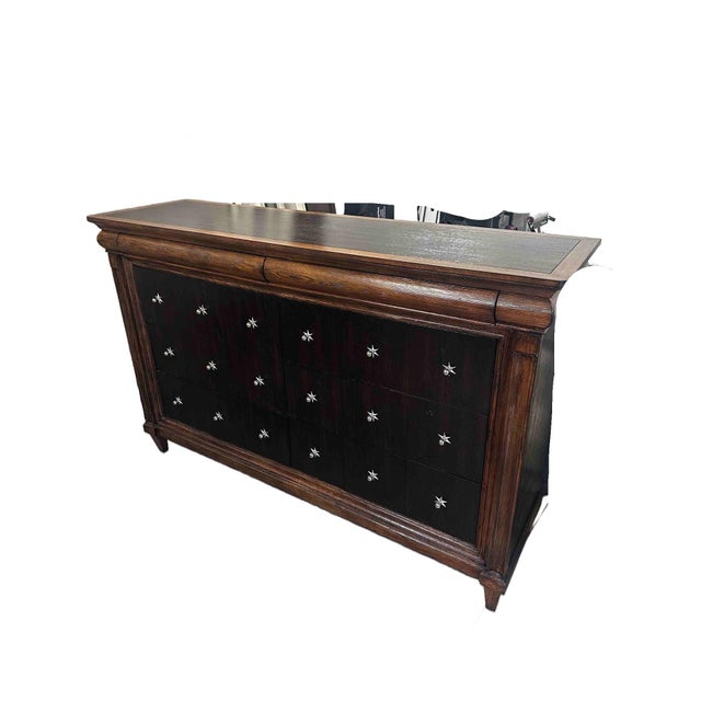 Contemporary Bernhardt Large Dresser and Matching Round Mirror For Sale - Image 3 of 17