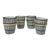Gold 14k Beldi Cups Tea Glasses With Border on Gold Brass Set of 4 Cups For Sale