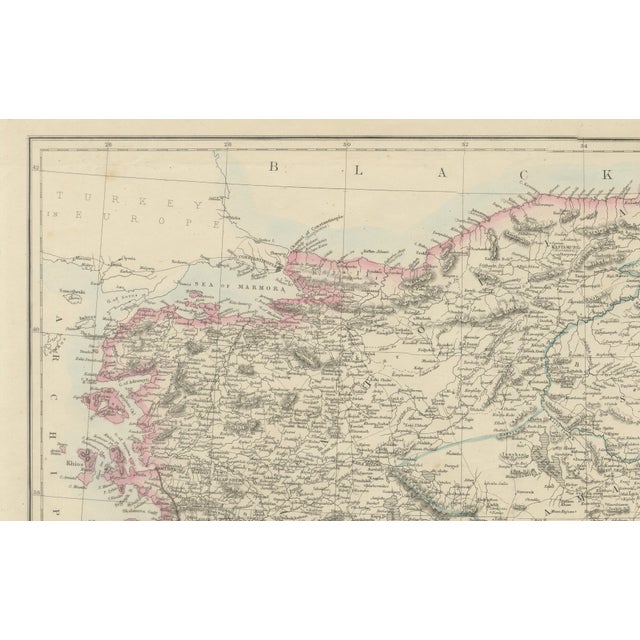 Mid 19th Century Antique Map of Asia Minor Turkey by Edward Weller, 1863 For Sale - Image 5 of 9