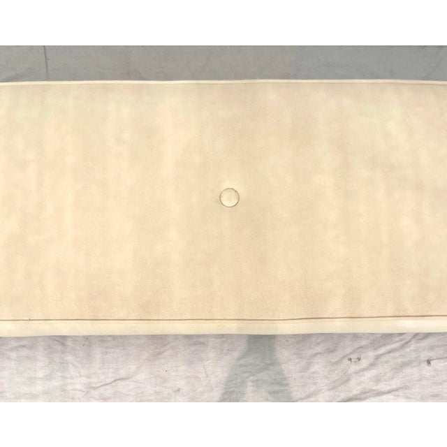 Mid-Century Modern Mid-Century Upholstered Tapered Leg Bench Attributed to Thayer Coggin For Sale - Image 3 of 10