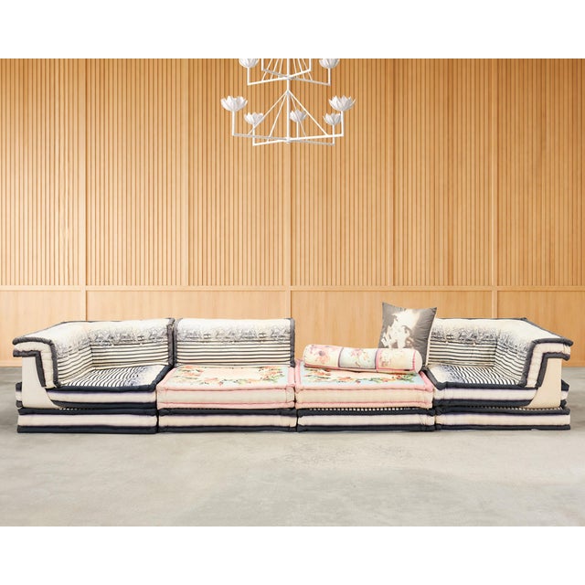 An iconic and chic Jean Paul Gaultier edition Mah Jong modular sectional sofa designed by Hans Hopfer (Germany b. 1931)...