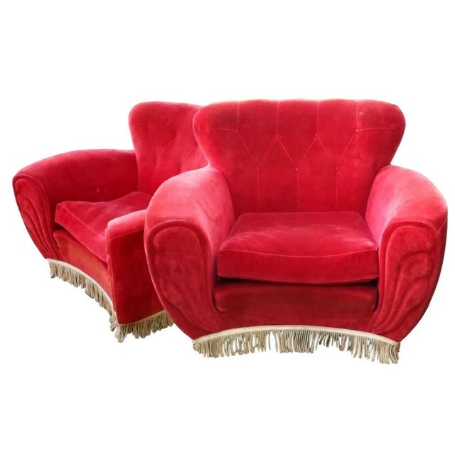 Set of Large Lounge Chairs by Guglielmo Ulrich, 1940s For Sale - Image 9 of 12