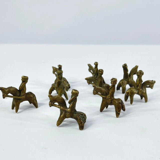 Brass Early 20th Century Ketoko Brass Horseman Chad For Sale - Image 8 of 8
