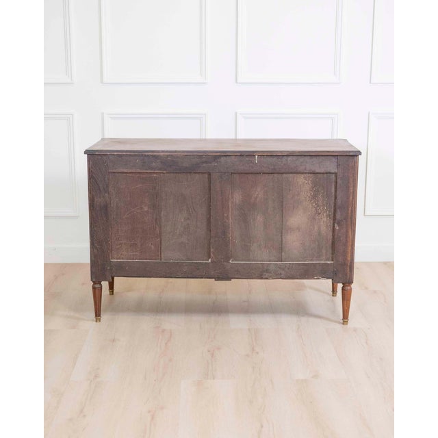 French Louis XVI Style Chest Of Drawers In Walnut Circa 1880 For Sale - Image 3 of 8