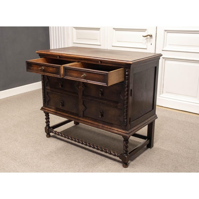Spanish Renaissance Revival Cupboard in Oak, 1920s For Sale - Image 10 of 12