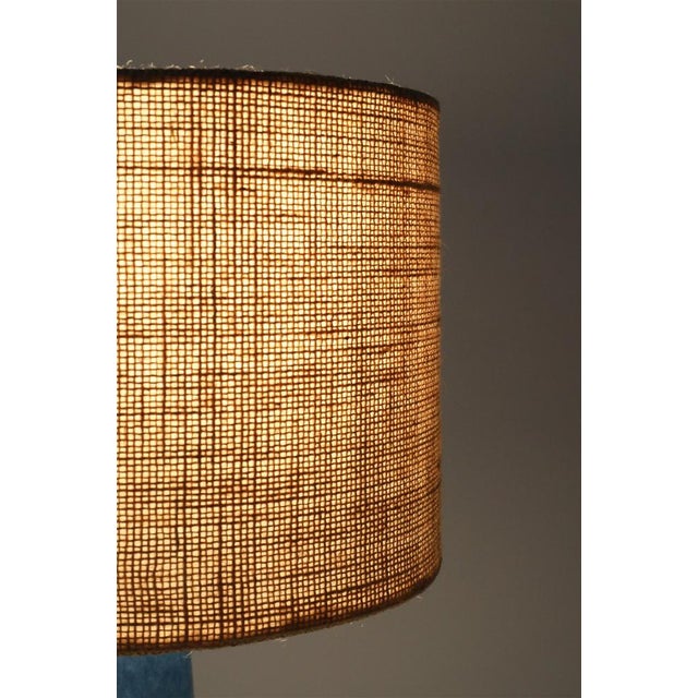 Danish Ceramic Model 972 Table Lamp with Jute Lampshade from Søholm, 1970s For Sale - Image 14 of 15