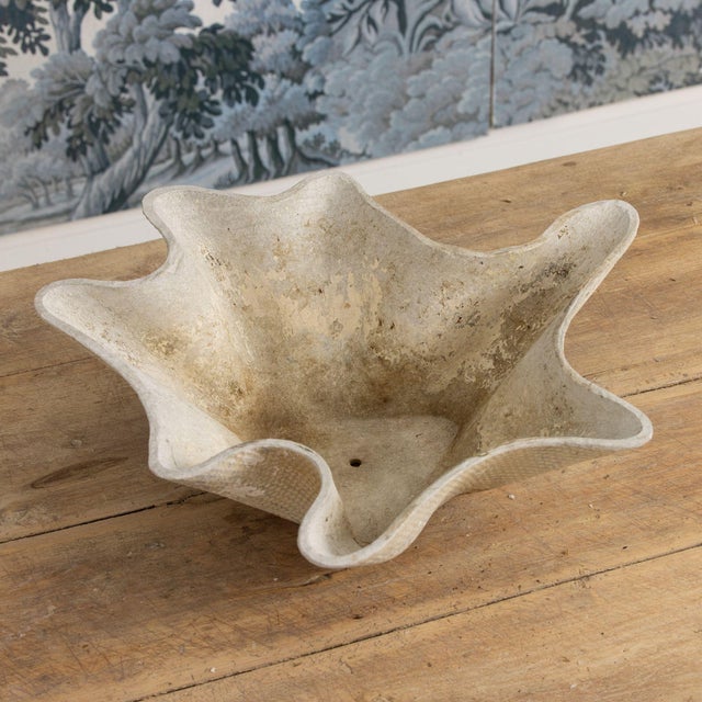 Sculpture Materials Midcentury Swiss Willy Guhl Clam Shell Planter For Sale - Image 7 of 8