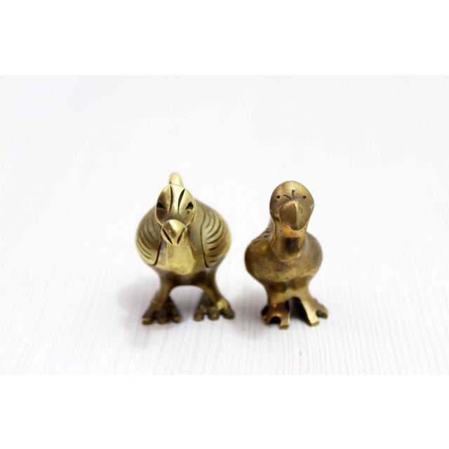 Modernist Brass Dodo Figures, 1970s, Set of 2 For Sale - Image 4 of 9