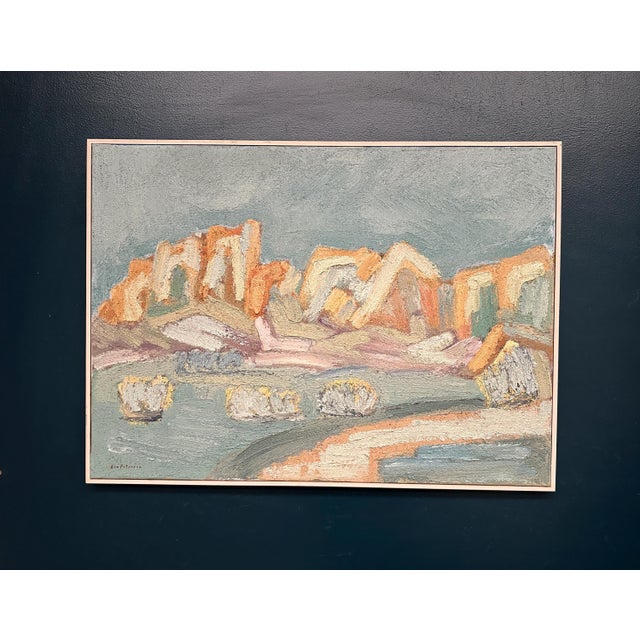 Bia Peterson, Landscape, Arizona USA, 1950s, Oil on Canvas, Framed For Sale - Image 18 of 18
