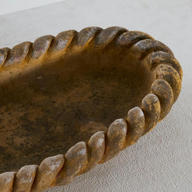 1940s Large Braided Pottery Centerpiece Bowl, 1950s For Sale - Image 5 of 14