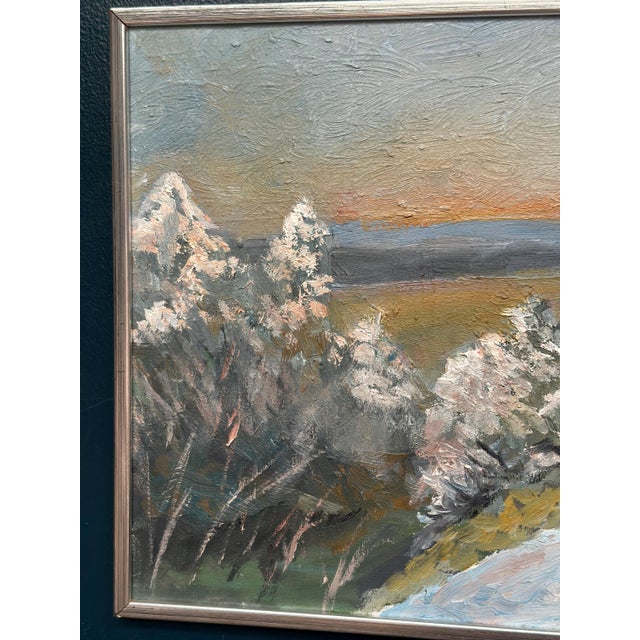 Sune Randolfs, Winter Landscape, 1960s, Oil on Panel, Framed For Sale - Image 14 of 18
