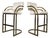1980’s Art Deco Hollywood Regency Brass Bar Stools - A Pair For Sale