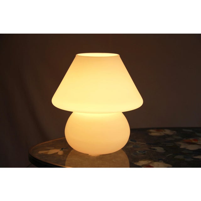 Italian Murano Glass Mushroom Table Lamp, 1981 For Sale - Image 4 of 7
