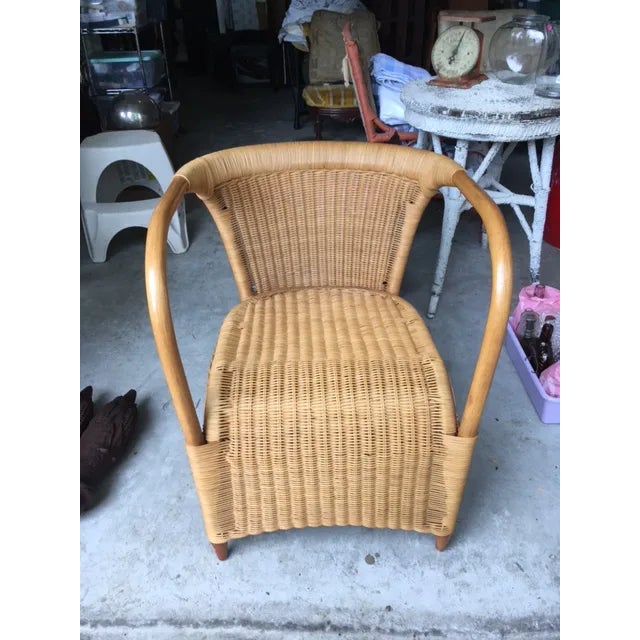 1970s Rattan Lounge Chair For Sale In Louisville - Image 6 of 9