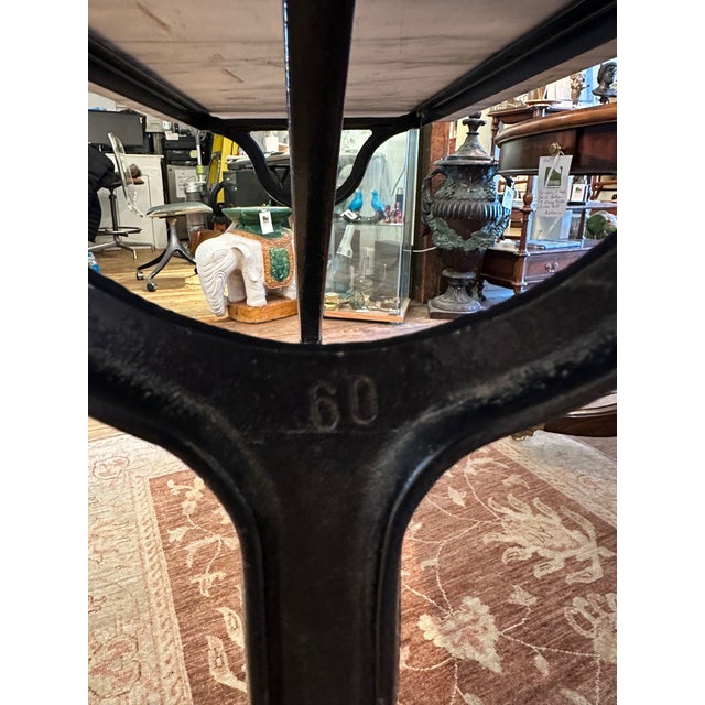 White Classic Marble and Iron Bistro Table For Sale - Image 8 of 12