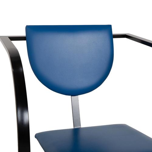 Sinus and Cosinus Chairs in Blue and Red Leather from KFF, Set of 6 For Sale - Image 11 of 18