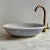 Farmhouse Blue Oval Sink for Bathroom Vessel Sink, Oval Handmade Ceramic with Drain For Sale - Image 3 of 8