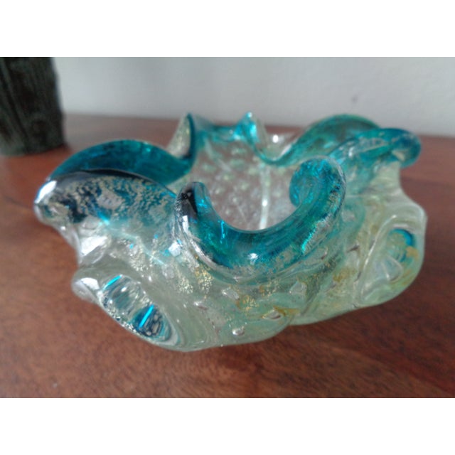 Vintage Mid Century Glass Bowl 1950's For Sale - Image 4 of 5