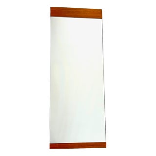 Mid-Century Modern German Wall Mirror in Teak, 1970s For Sale