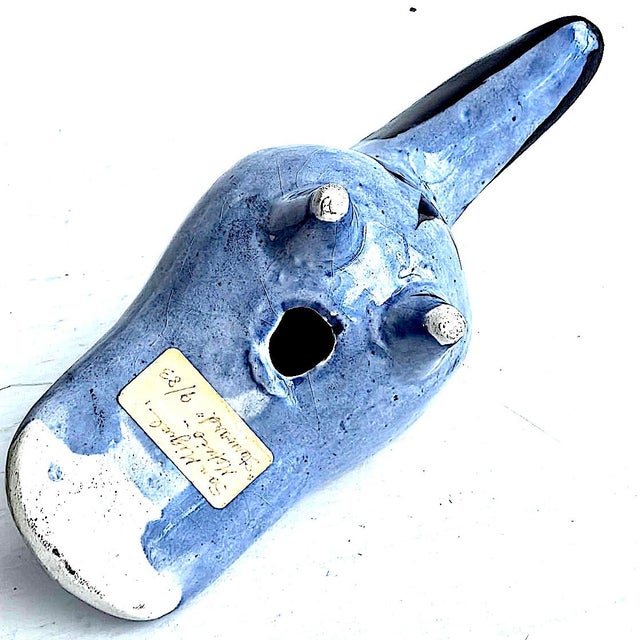1970s Tonalá Mexico Ceramic Blue Toucan Bird Figurine For Sale - Image 12 of 14