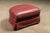 Traditional Vintage Tufted Leather Churchill Chair With Ottoman in Burgundy For Sale - Image 3 of 11
