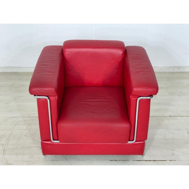 Bauhaus Carat Lounge Chair in Red Leather from Züco For Sale - Image 3 of 11
