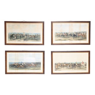 Racing Scenes, Prints, 1856, Set of 4 For Sale