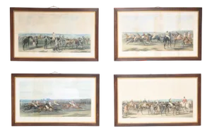 Racing Scenes, Prints, 1856, Set of 4