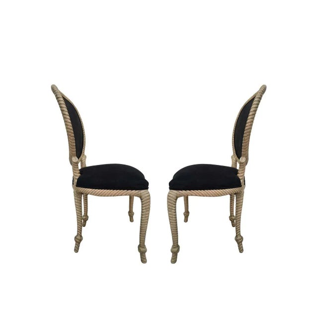 Italian Comini & Modonutti Carved Knotted Rope Chairs - Set of 8 For Sale In Dallas - Image 6 of 8