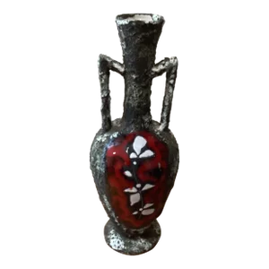 Fat Lava Earthenware Amphora by Giulianelli Ceramiche San Marino Italy Circa 1950s