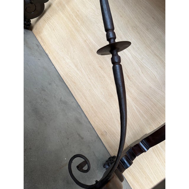 19th Century Ebonized Baroque Spanish Side or Desk Table with Lyre Legs For Sale - Image 13 of 18