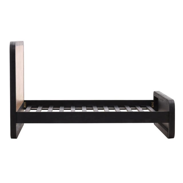 Modern Burl Wood Queen Bed Frame For Sale - Image 4 of 7