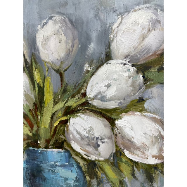 Contemporary Impressionist Floral Oil Painting on Canvas, 24" X 24" For Sale - Image 10 of 10