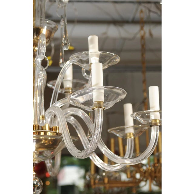 1960s 12-Light Venetian Glass Chandelier For Sale In Atlanta - Image 6 of 9