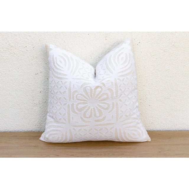 1990s Marigold Dreams Applique Pillow Cover For Sale - Image 5 of 8