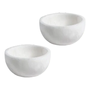 Baltic MultiServe White Alabaster Bowls, Set of 2, 4"