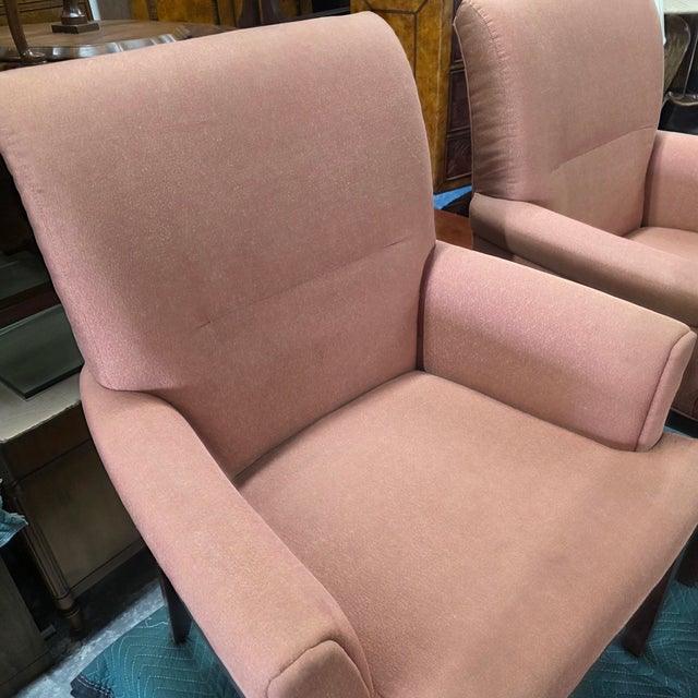 Pair of Bill Sofield for Baker Furniture Contemporary Upholstered Armchairs For Sale - Image 11 of 11