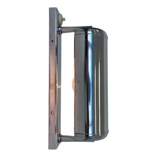 Bauhaus Adjustable Chrome Wall Lamp, Former Czechoslovakia, 1930s For Sale