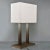 Tall Mid Century Walnut Base Lamp With Tightly Pleated Shade For Sale - Image 4 of 11