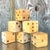 Rustic Vintage Boho Wood Block Set of 6 Dice For Sale - Image 3 of 8