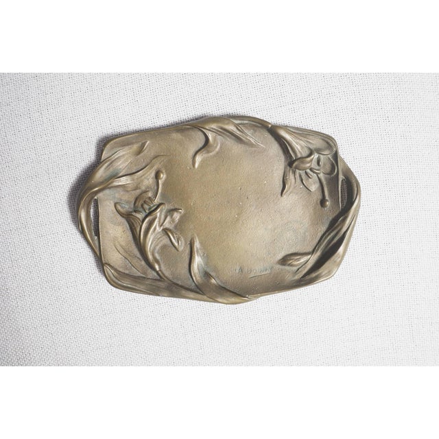 Antique Art Nouveau Bronze Tray by A. Bouny, 1890s For Sale - Image 11 of 11