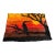 VTG Ege Rya Shag Wall Art Rug 70s Mid Century 4' Sunset Bird Tree For Sale