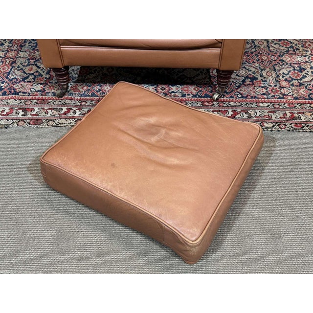 Modern English Leather Club Chair, 1990s For Sale - Image 5 of 17