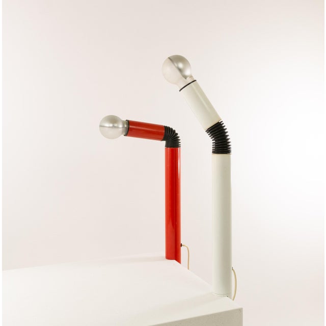 A pair of Periscopio table lamps with clamp by Danilo and Corrado Aroldi for Stilnovo, 1967. As described in Stillovo...