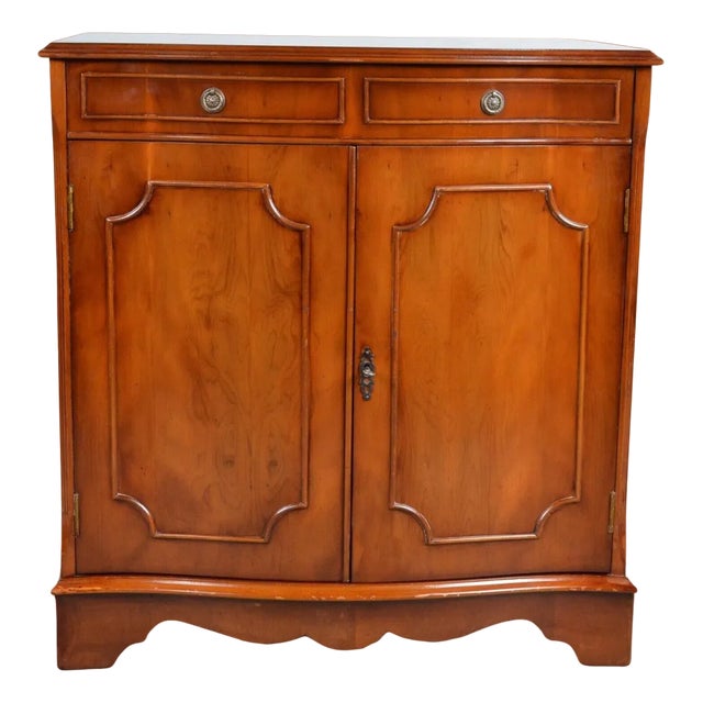 Vintage Television Media Cabinet Cupboard in Walnut For Sale