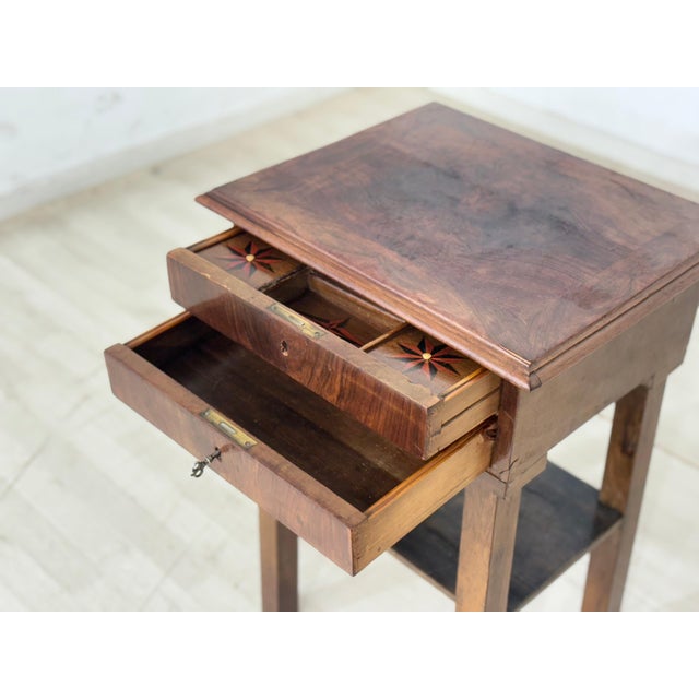 Antique Gründerzeit Biedermeier Sewing Table in Pine, 1890s For Sale - Image 5 of 14