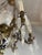 1930s French 7-Light Chandelier in Bronze, Majolica and Crystal, 1930s For Sale - Image 5 of 8