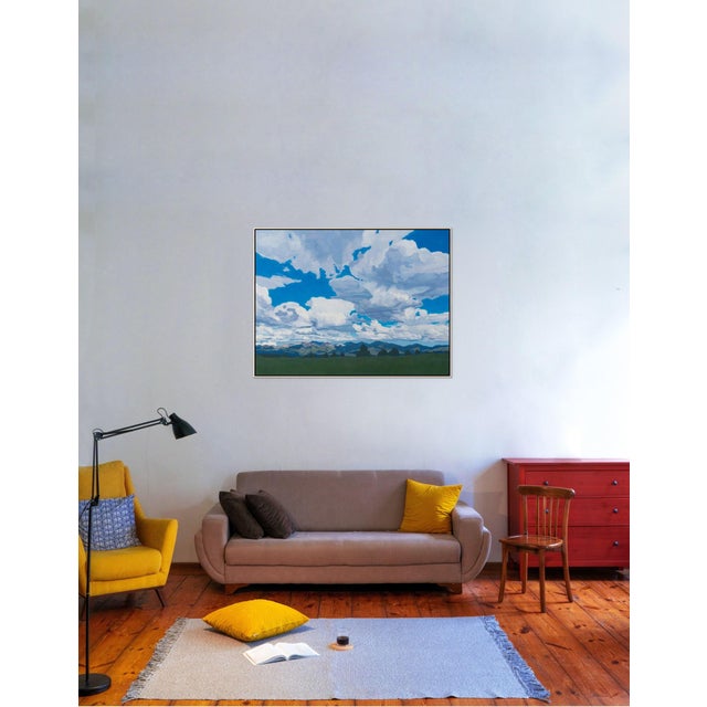 The Rhythm of the Sky by Michael Magrin | Oil on Linen Mountain Landscape With Clouds For Sale - Image 9 of 14