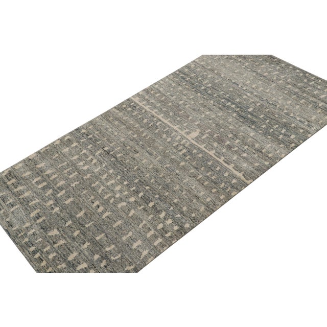 Hand-knotted in silk, this 4x6 modern rug is from the Moroccan rug collection by Rug & Kilim. On the Design: Our Moroccans...