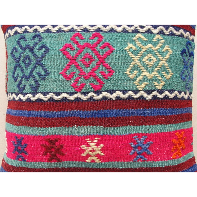 Handmade Kilim Rug Pillow Cover 16" For Sale - Image 10 of 14